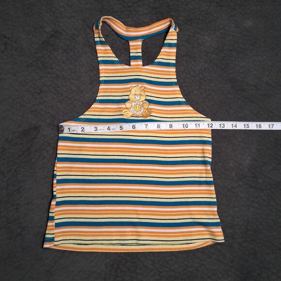 Care Bears Striped Halter Tank Top Cotton Blend Fun Playful Nostalgic Multicolor - Picture 7 of 8